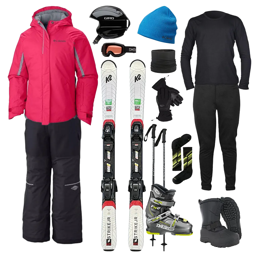 Columbia The Works Package w/ Bibs - Girl's Ski Korean Fresh