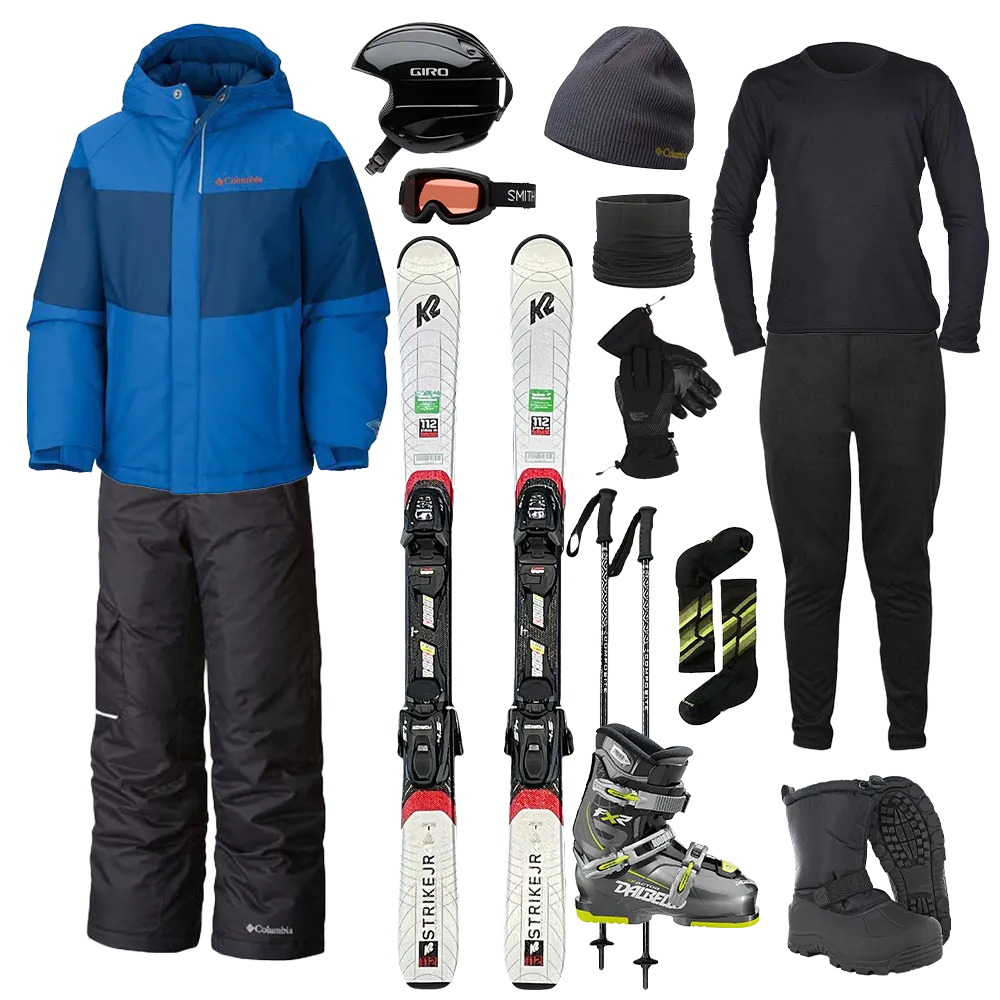 Columbia The Works Package w/ Pants - Boy's Ski Concert Vibe StretchableFabric