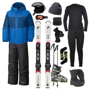 Columbia The Works Package w/ Pants - Boy's Ski BreathableFabric Sustain Glow