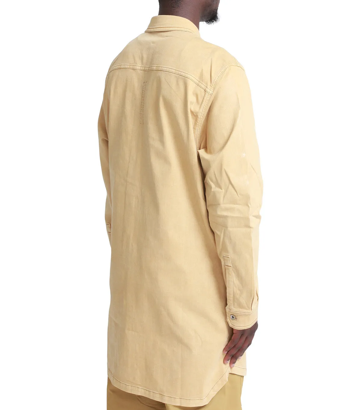 DoubleLayered Structure Rick Owens DRKSHDW Jumbo Outershirt Mustard