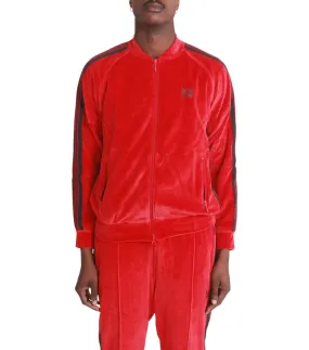 Needles R.C. Track Jacket Velour Red Picnic Fun Design Edge