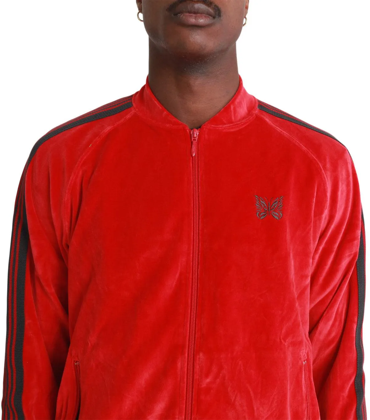 Needles R.C. Track Jacket Velour Red Urban Cool VentilatedMesh
