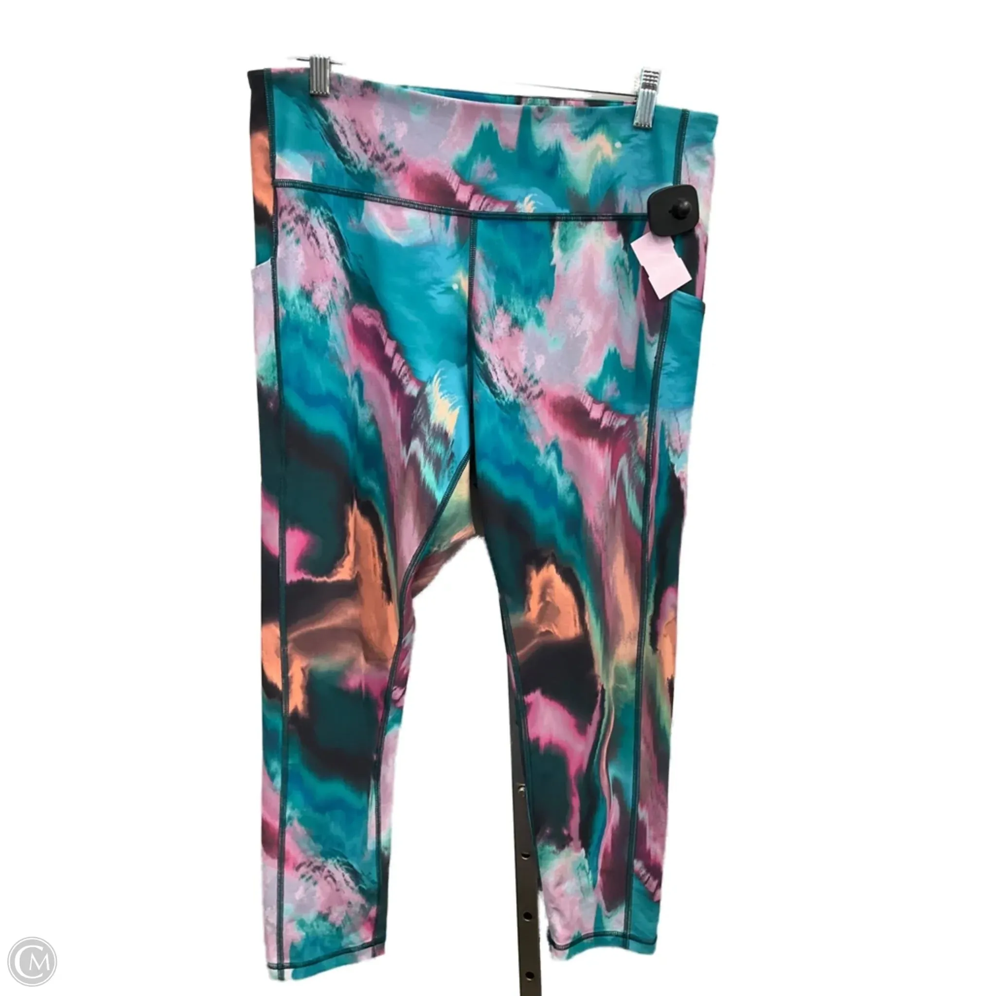 Athletic Leggings By Tek Gear In Multi-colored, Size: Xxl Shoot Mood ReinforcedHem