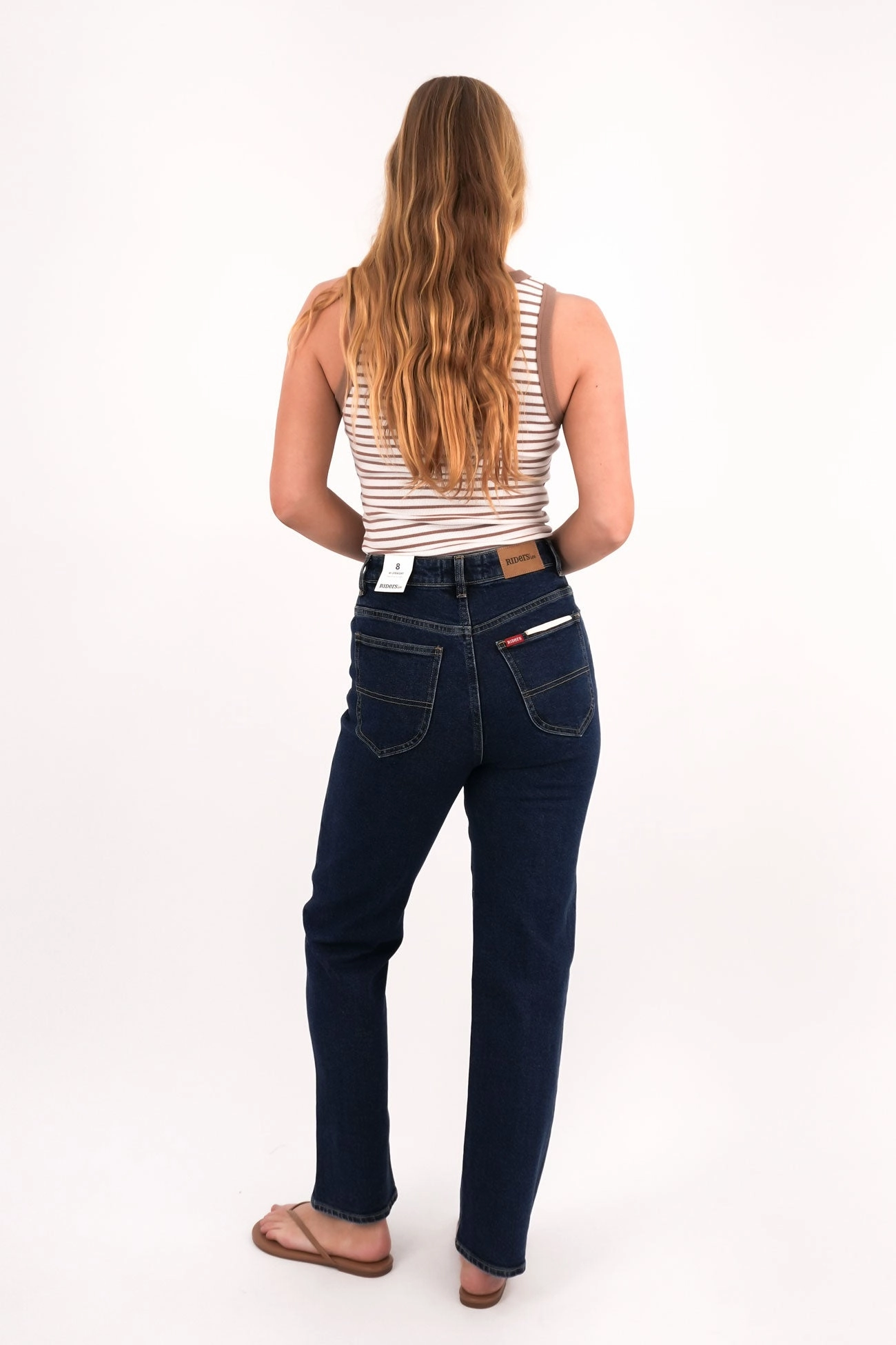 Modern Minimalist Creative Look Home Comfort Unisex Wear Elegant Vintage Lover Hi Straight Crop Jean Endless Indigo
