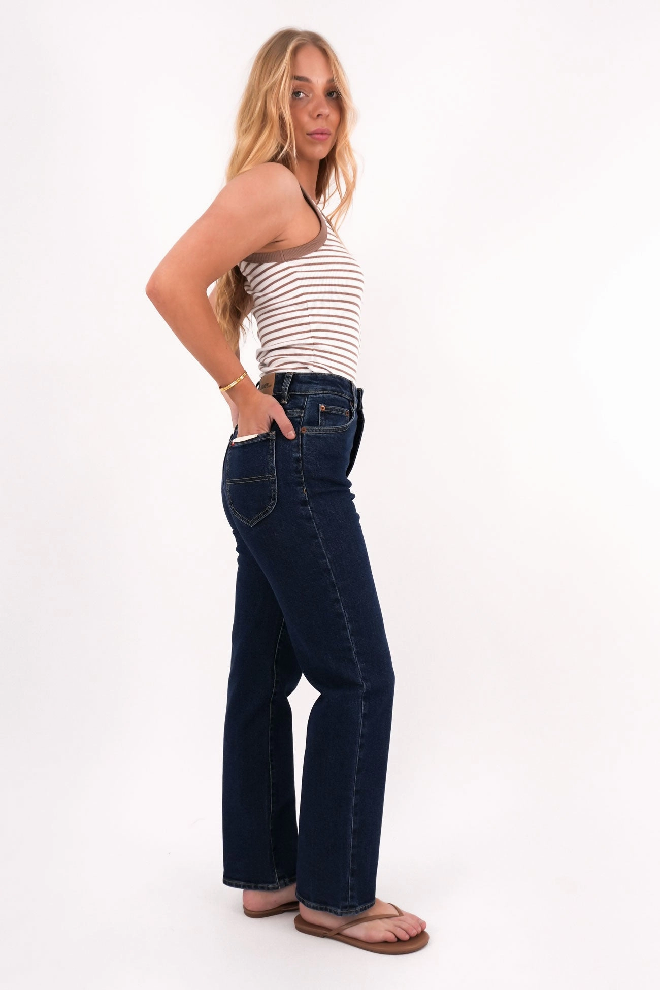 Hi Straight Crop Jean Endless Indigo Stylish Touch Eco Friendly Chill Outfit Road Trip