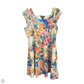 Chilly Weather Layer Office Tone Dress Casual Midi By Robbie Bee In Floral Print, Size: Xl
