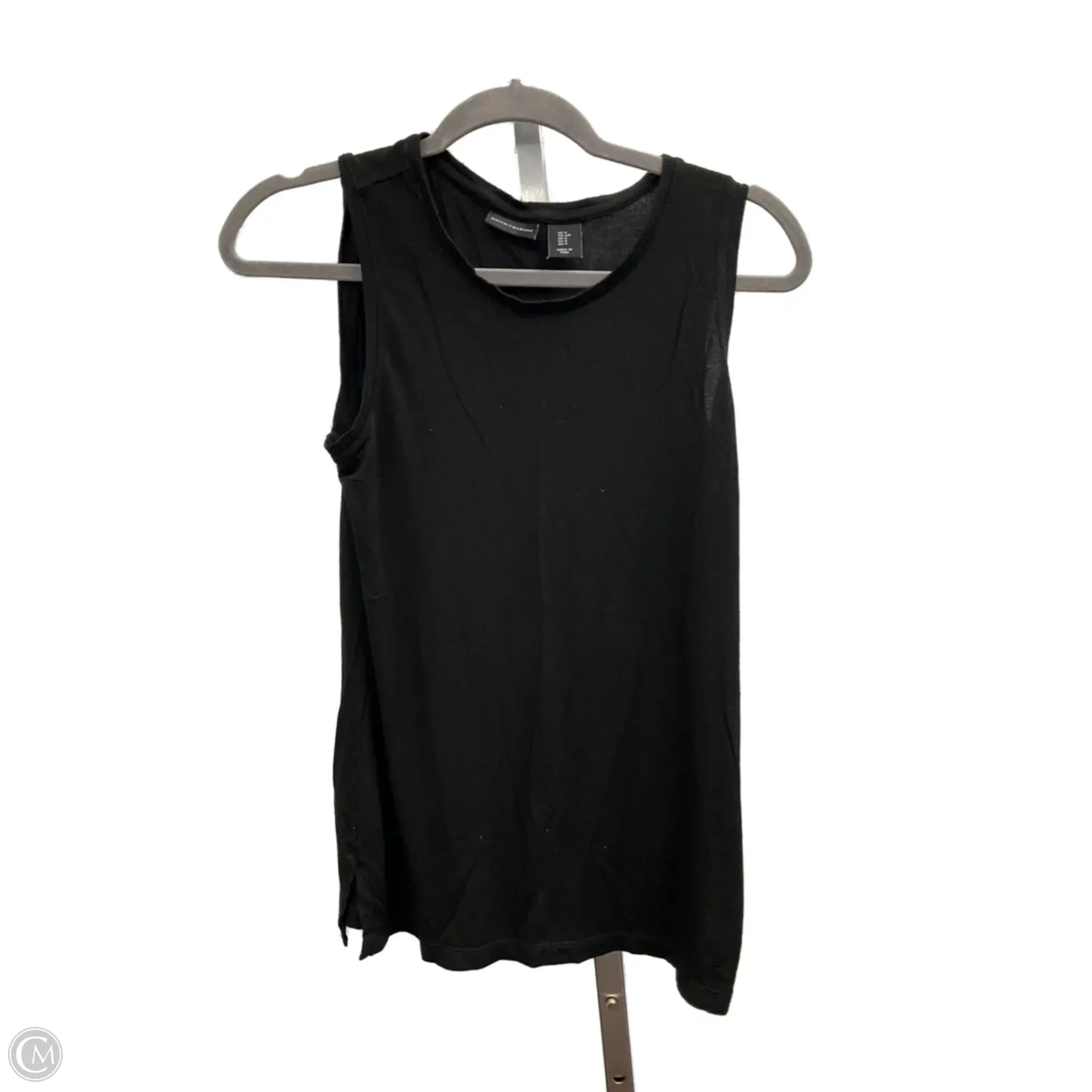 Recycled Polyester Material Flatlock Stitching Technique Top Sleeveless By Mercer And Madison In Black, Size: S