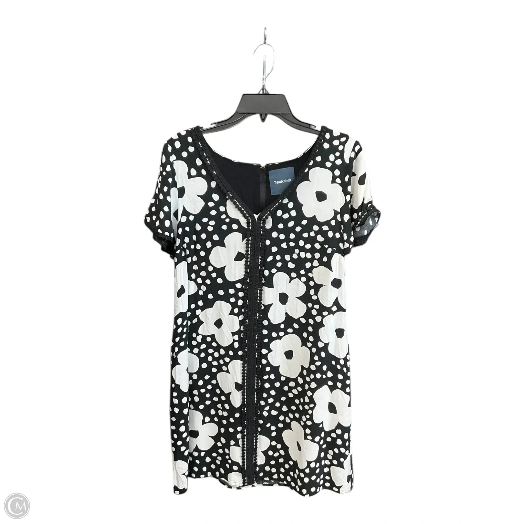 Dress Casual Midi By Modcloth In Black & White, Size: L All Occasion Hip-Flattering
