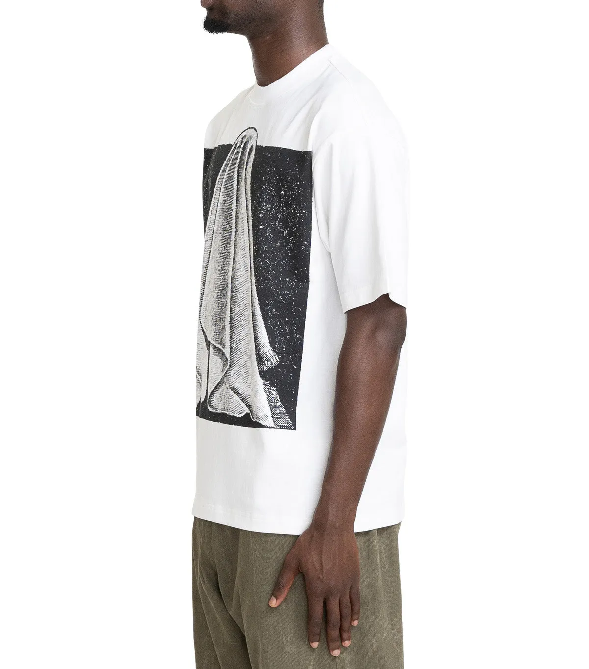 The Trilogy Tapes Drapery T-Shirt White GridTexture
