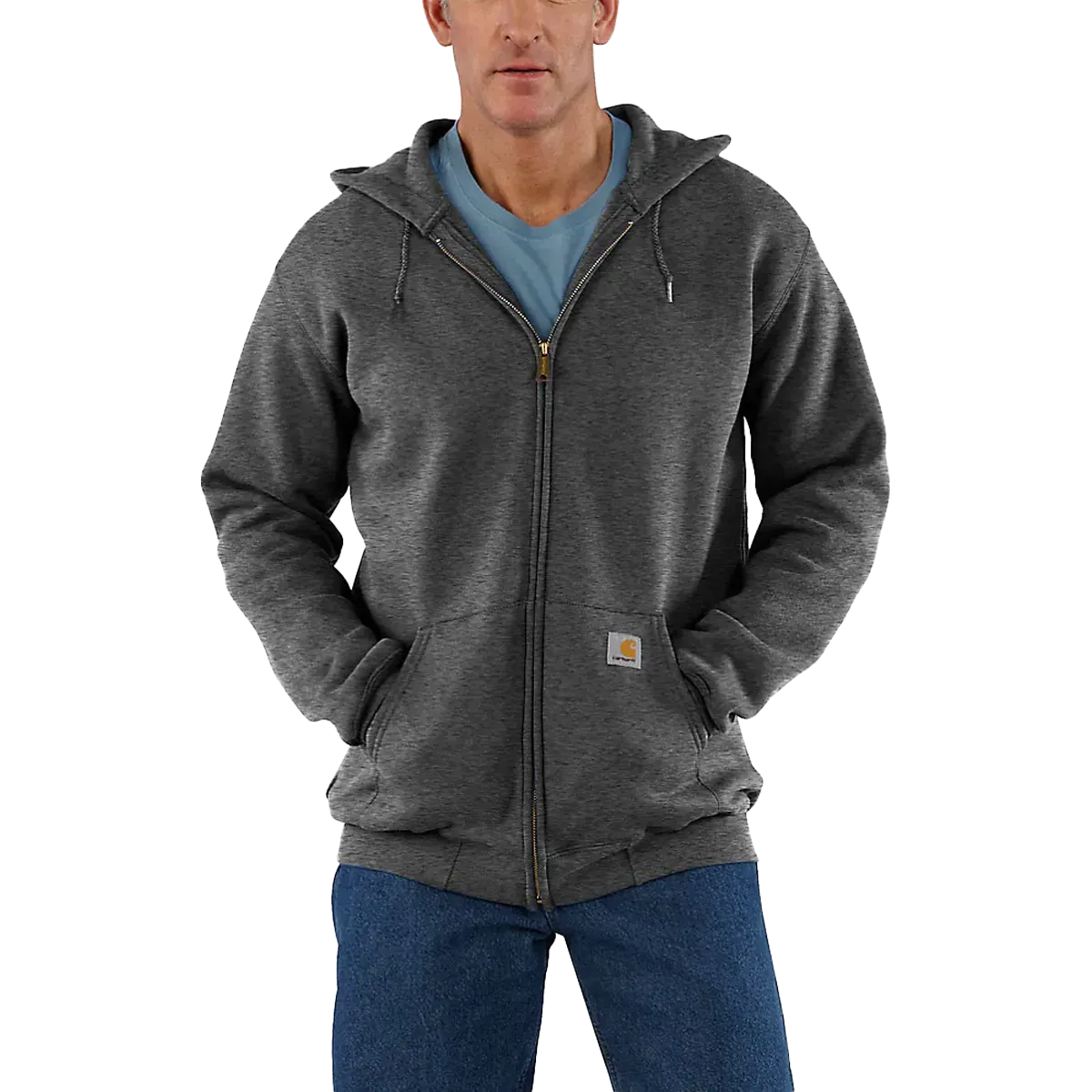 Men's Midweight Full Zip Hoodie WrinkleResistantCloth