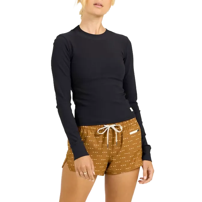 Women's Long Sleeve Mudra Fitted Tee Korean Fresh