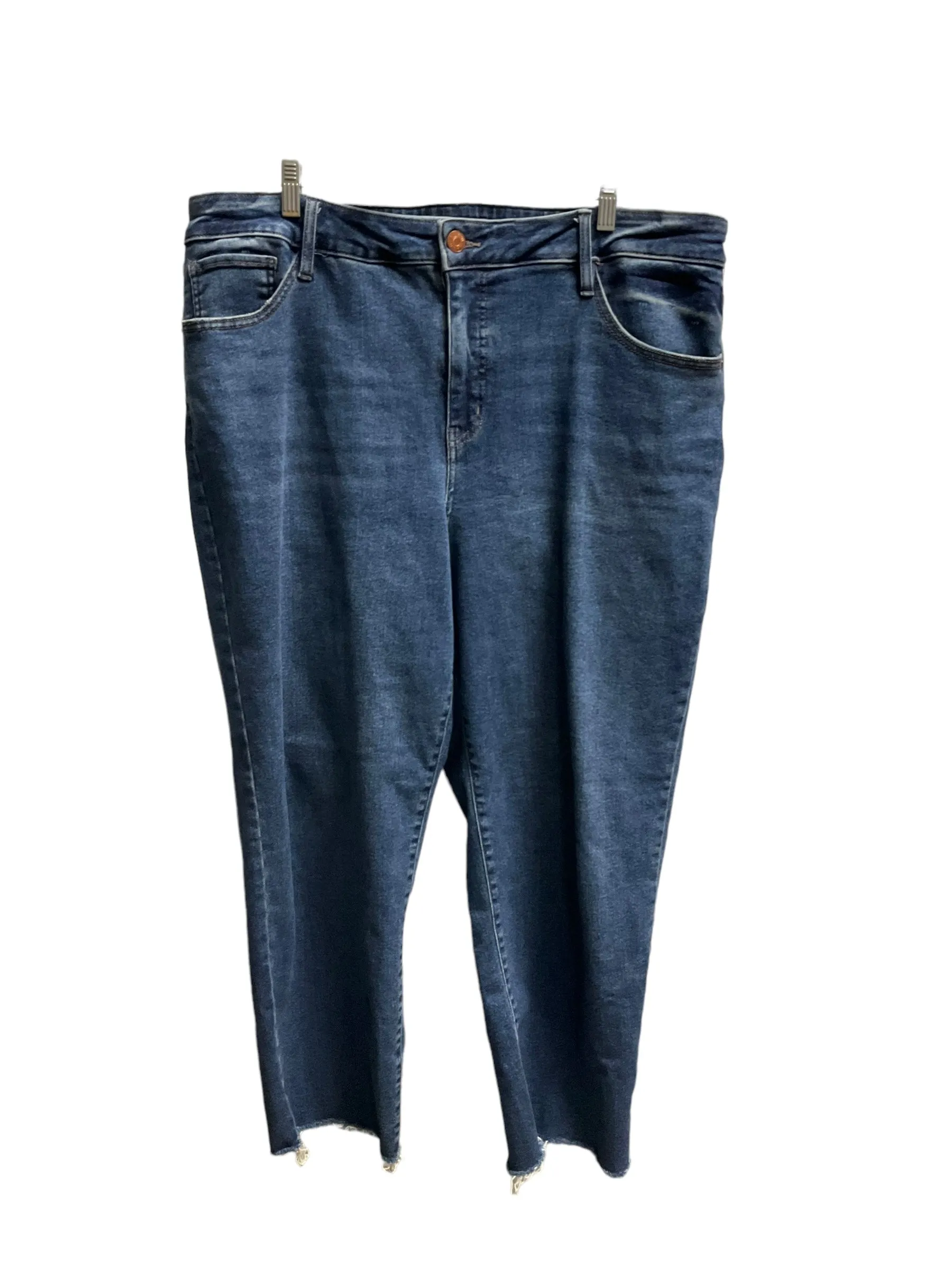 Blue Denim Jeans Straight Ava & Viv, Size 20 PressureRelief Seams Music Mood