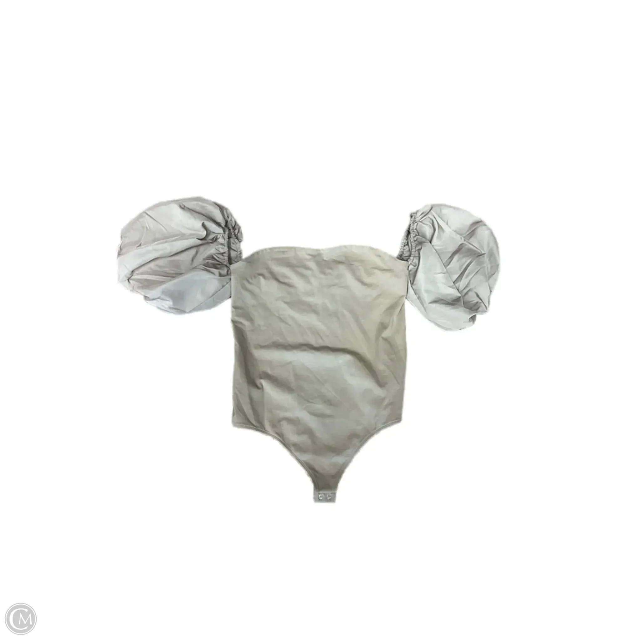 Smooth Edge Binding Top Short Sleeve By Express In Tan, Size: L