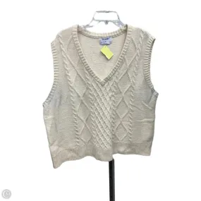 HypoallergenicYarn FormFitting Cut Vest Sweater By Old Navy In Cream, Size: 3x