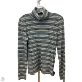 PocketDetails High Visibility Trim Top Long Sleeve By Madewell In Striped Pattern, Size: M