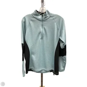 Athletic Top Long Sleeve Collar By Eddie Bauer In Aqua, Size: L TemperatureRegulating hypoallergenic material