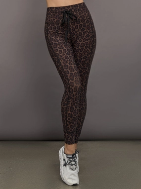 High Rise Sport Pocket Legging in Melt - Leopard Print Two Way Stretch