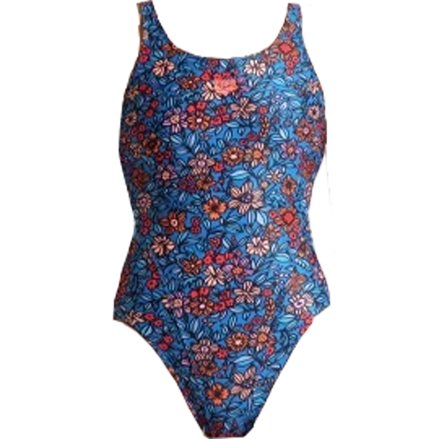 Dawn Swim Elastic Straps Swim Youth Micro Floral Tech Back One Piece