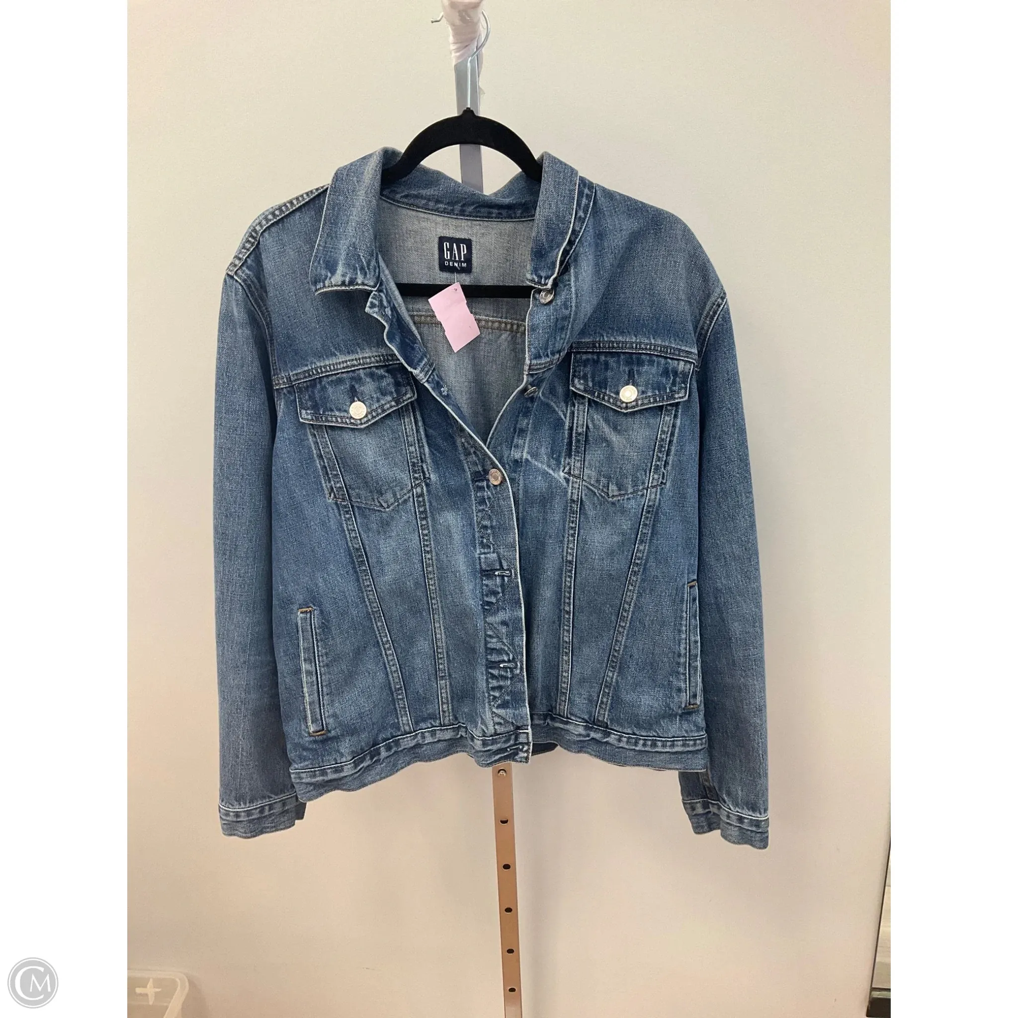 Jacket Denim By Gap In Blue Denim, Size: Xxl Leader Fit
