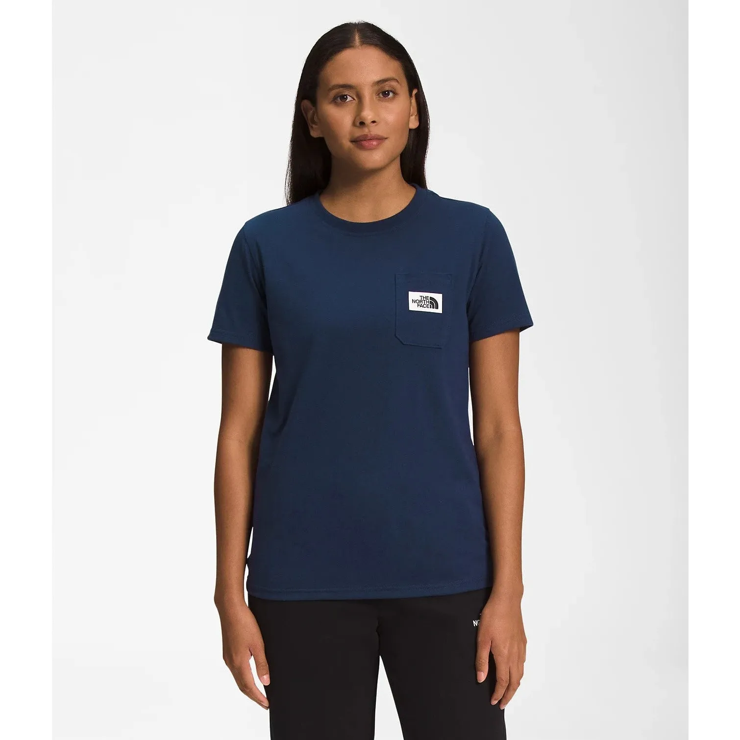 Design Edge The North Face 2023 Women??s Short Sleeve Heritage Patch Pocket Tee Shirt