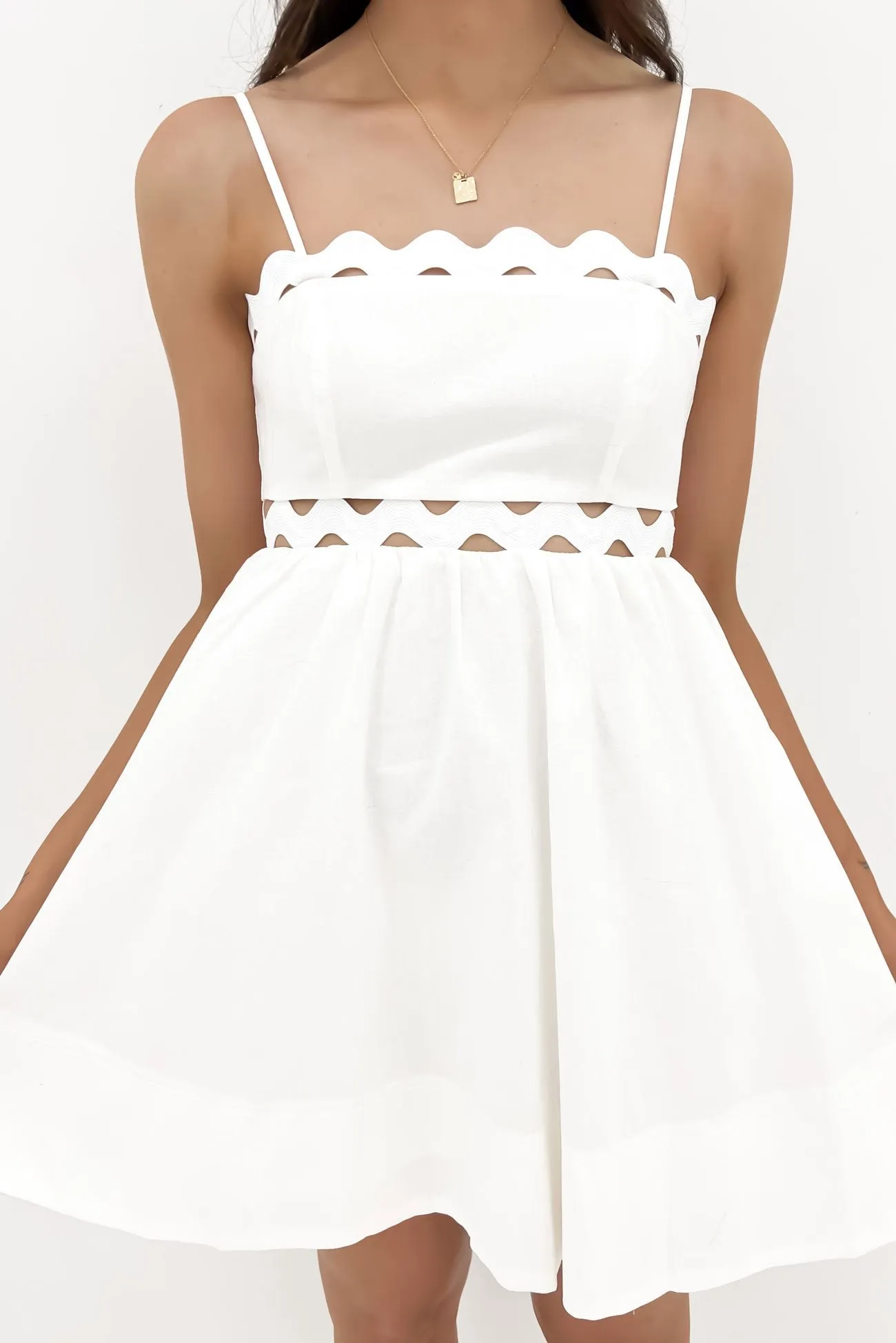 Comfy and Cozy City Layering Indigo Mini Dress White