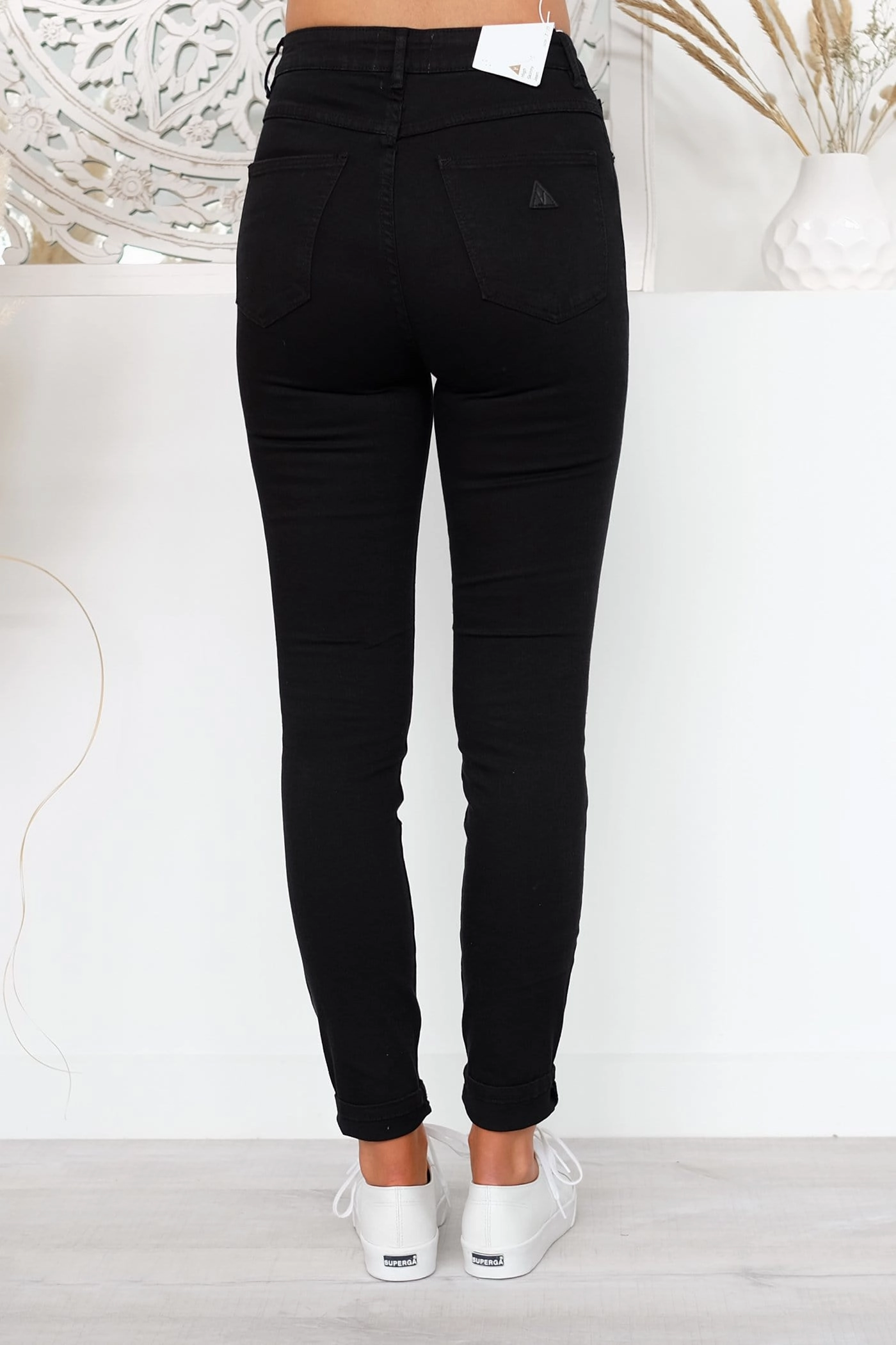 Light material Trend Setter Vintage Lover A High Skinny Ankle Basher Jean Black Magic