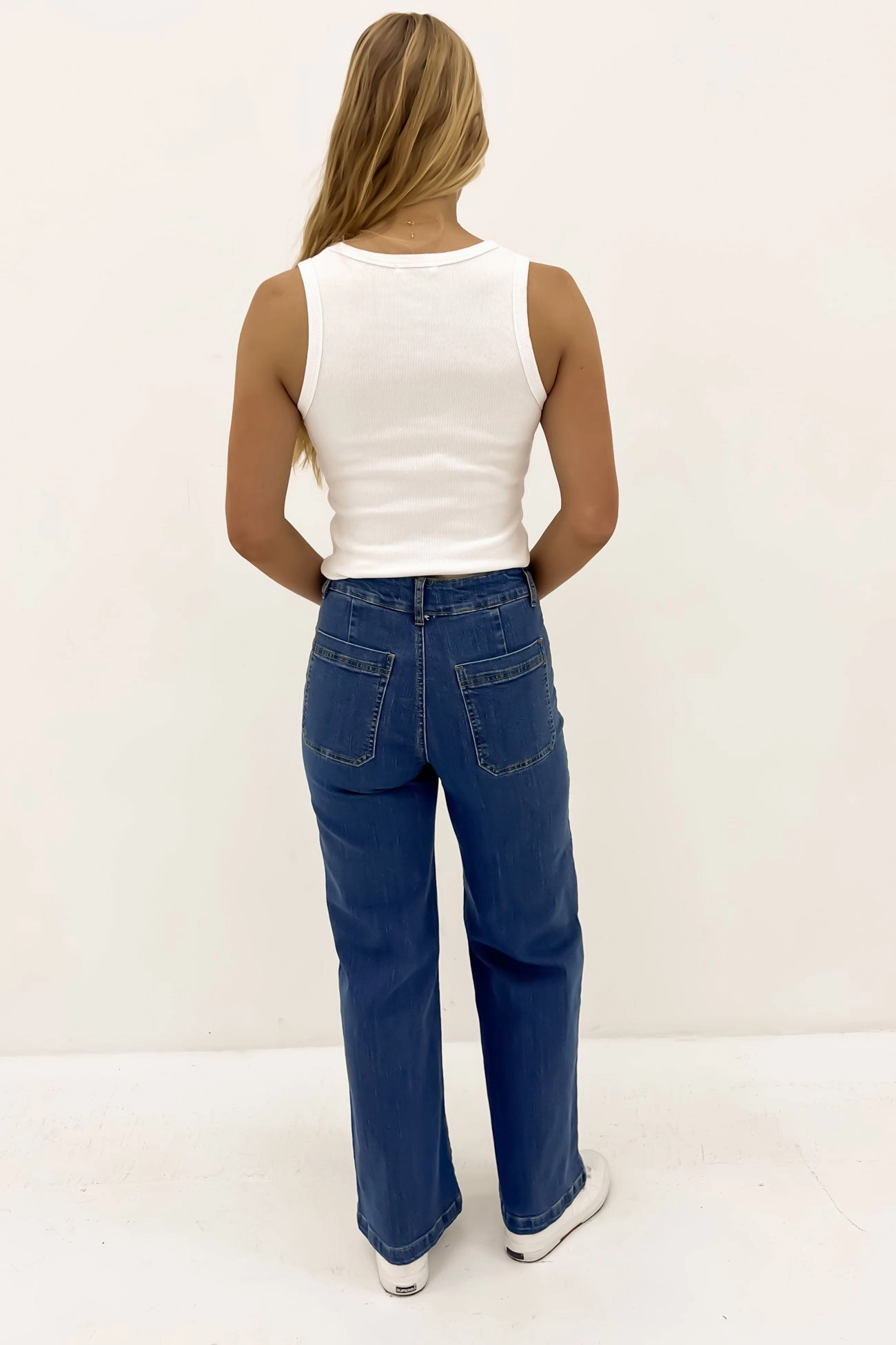 Leith Denim Jean Dark Blue Picnic Style Modern