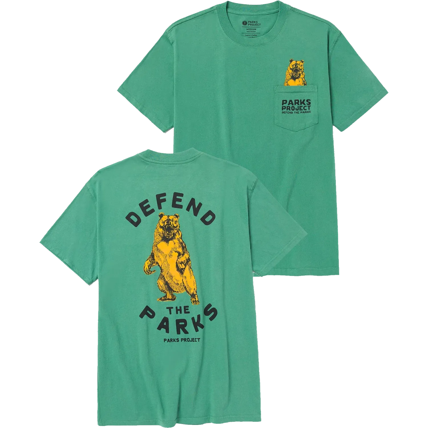 Defend The Parks Bear Pocket Tee Leader Fit