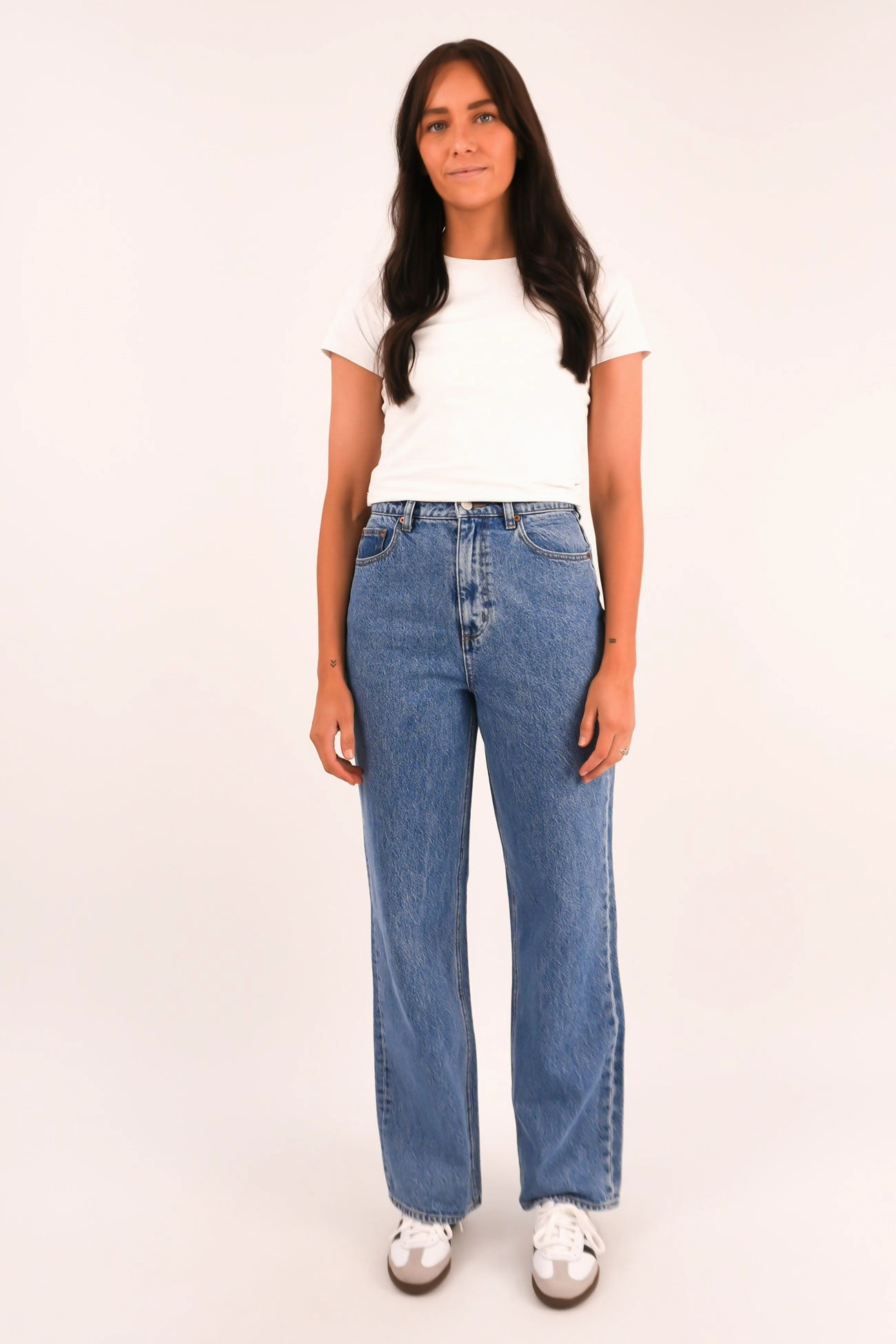 Sunny Vibes Office Wear Smart Layer High Baggy Jean Bold Blue