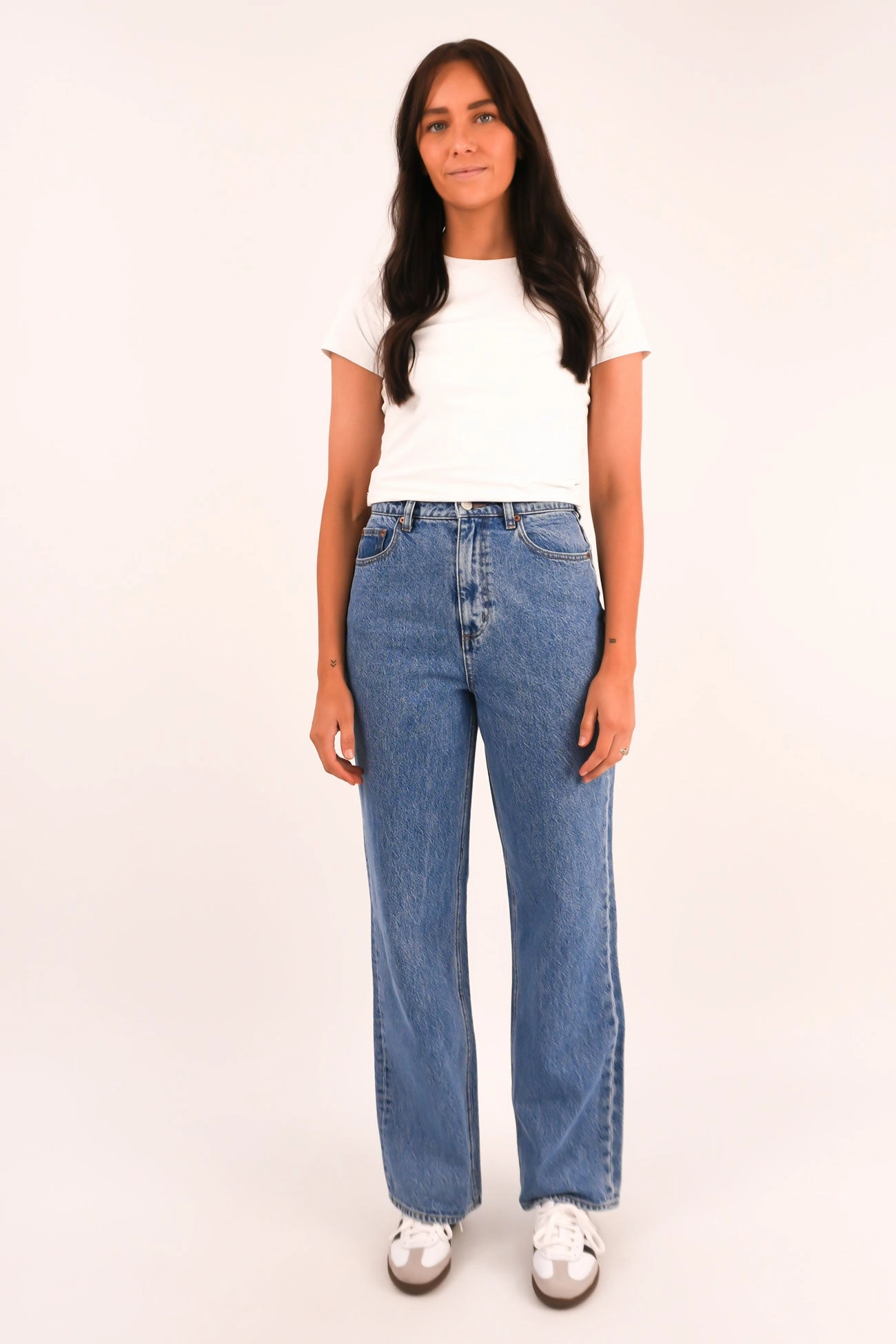 High Baggy Jean Bold Blue Evening Stroll Comfy Breathable Feel