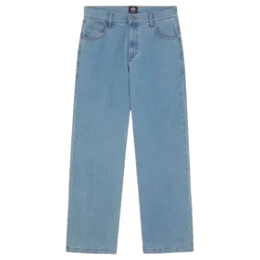 Laser Cutting Mid Waist Dickies LTD Loose Fit Pant Denim