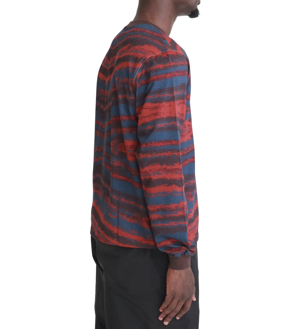 Dime Brushstroke Long Sleeve Shirt Bordeaux Summer Glow Star Fit