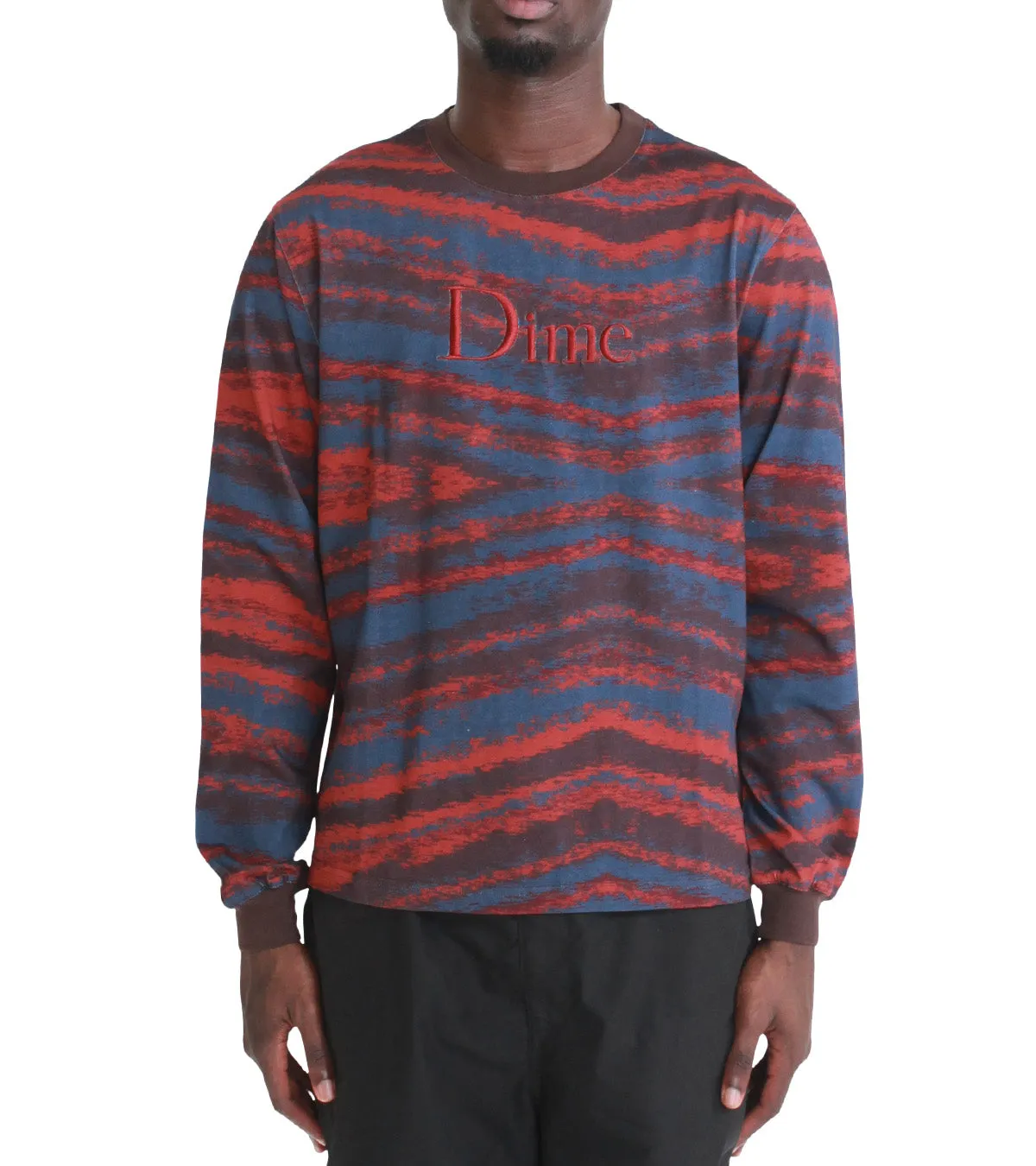FoldableDesign EcoConscious Production Dime Brushstroke Long Sleeve Shirt Bordeaux