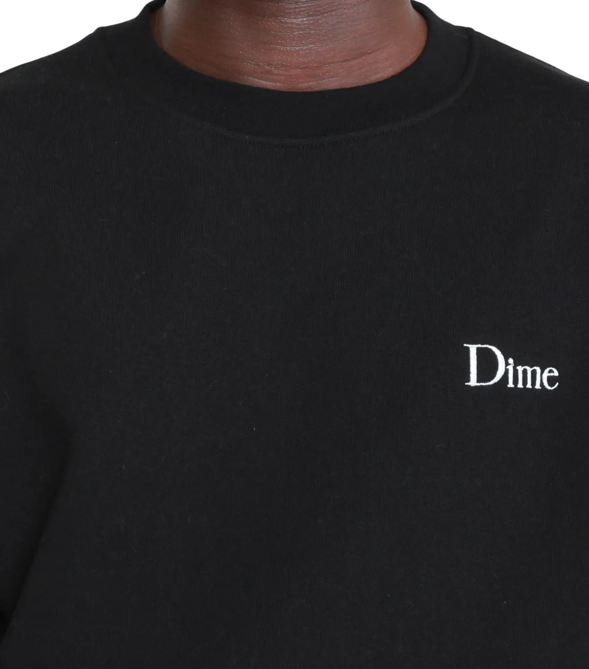 Dime Classic Small Logo Crewneck Black FadeResistantDye Brave Fit