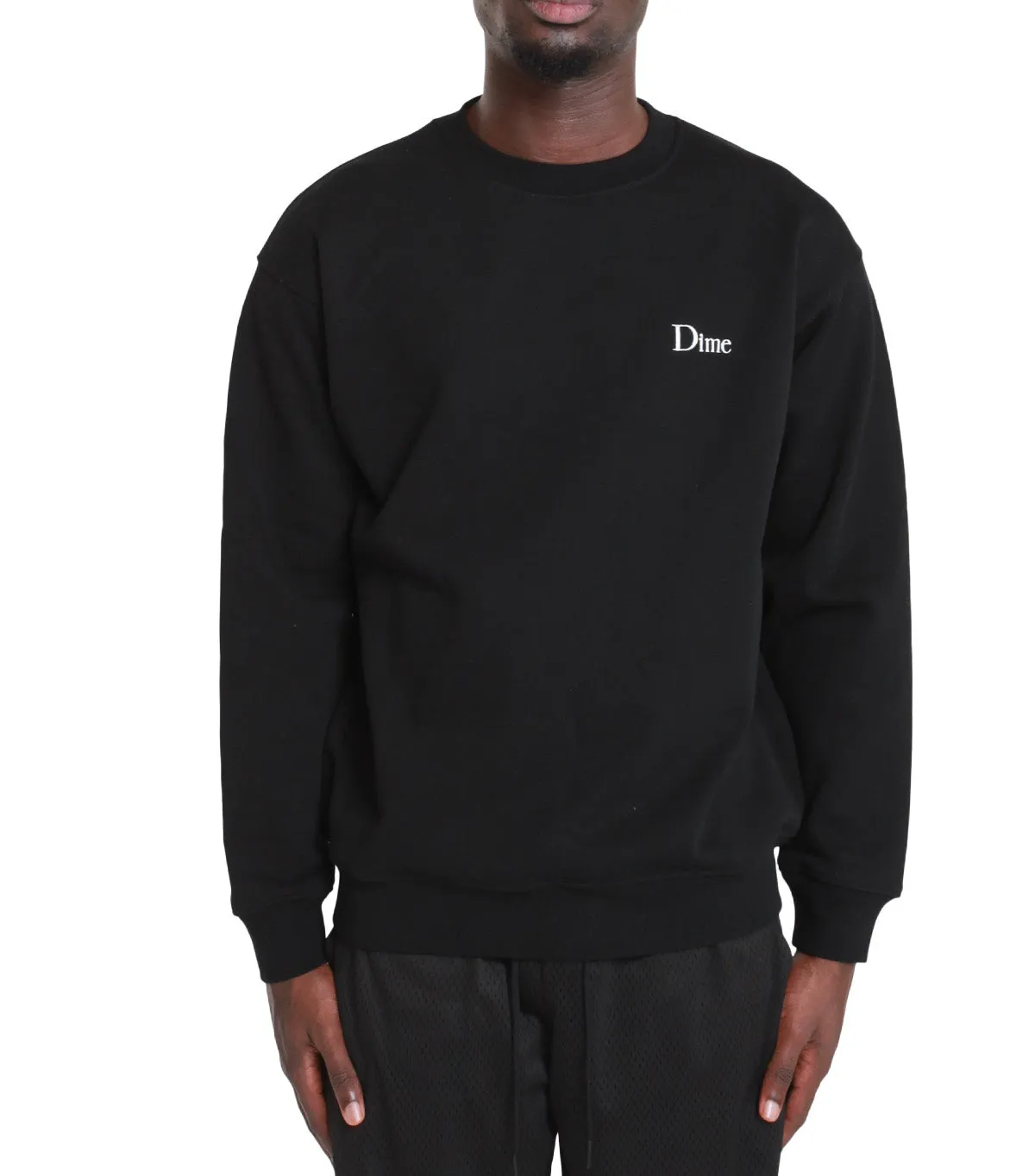 Adjustable Fastenings Dime Classic Small Logo Crewneck Black