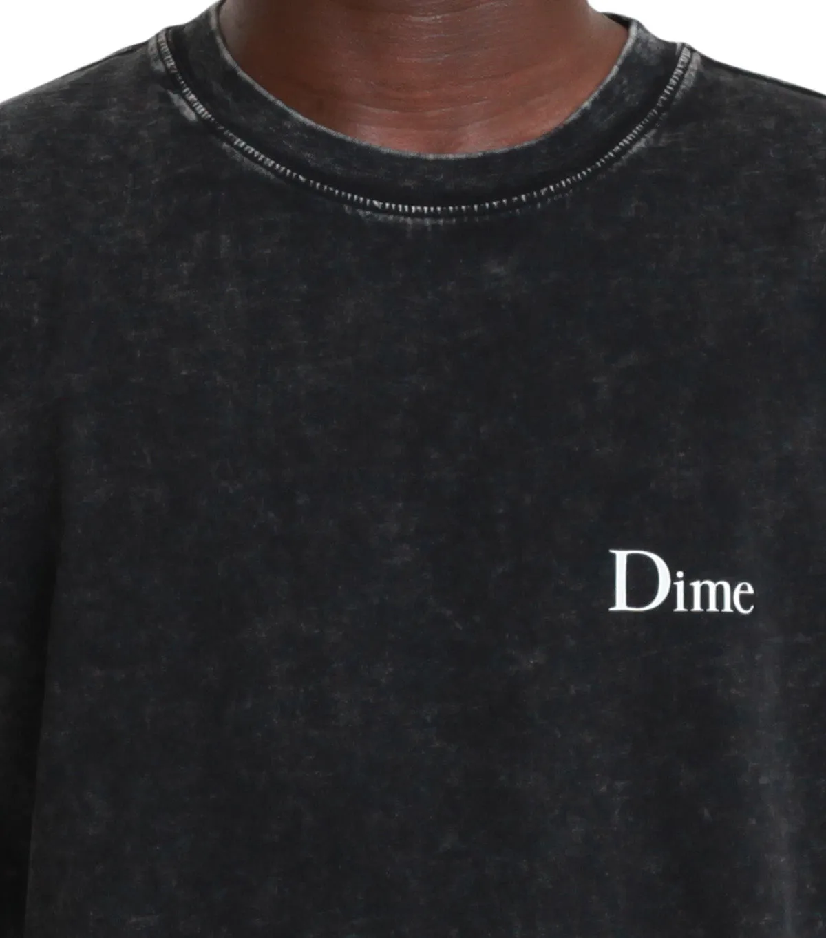 Reinforced Knees Dime Classic Small Logo T-Shirt Faded Black
