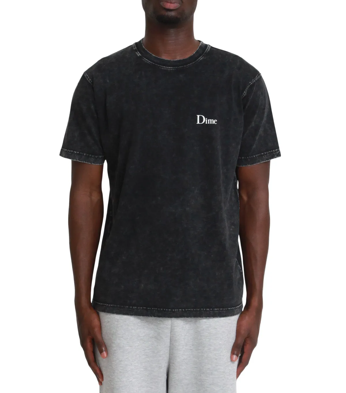 Dime Classic Small Logo T-Shirt Faded Black Antistatic