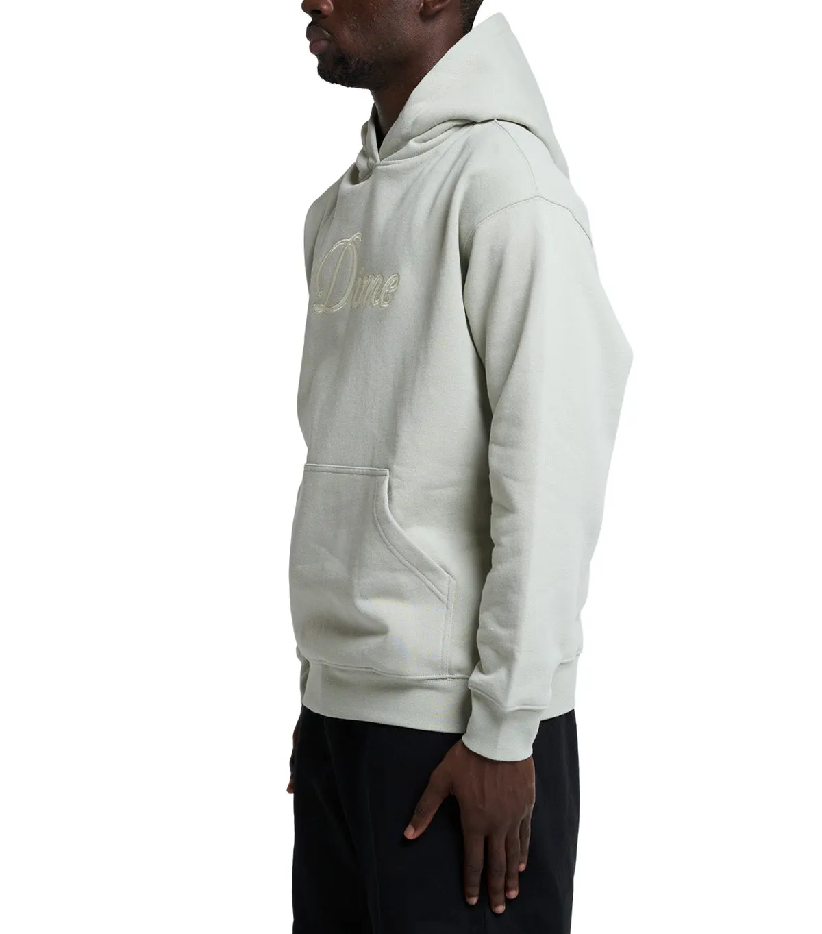 Dime Cursive Hoodie Charcoal Moss Ethic Core RipstopFabric