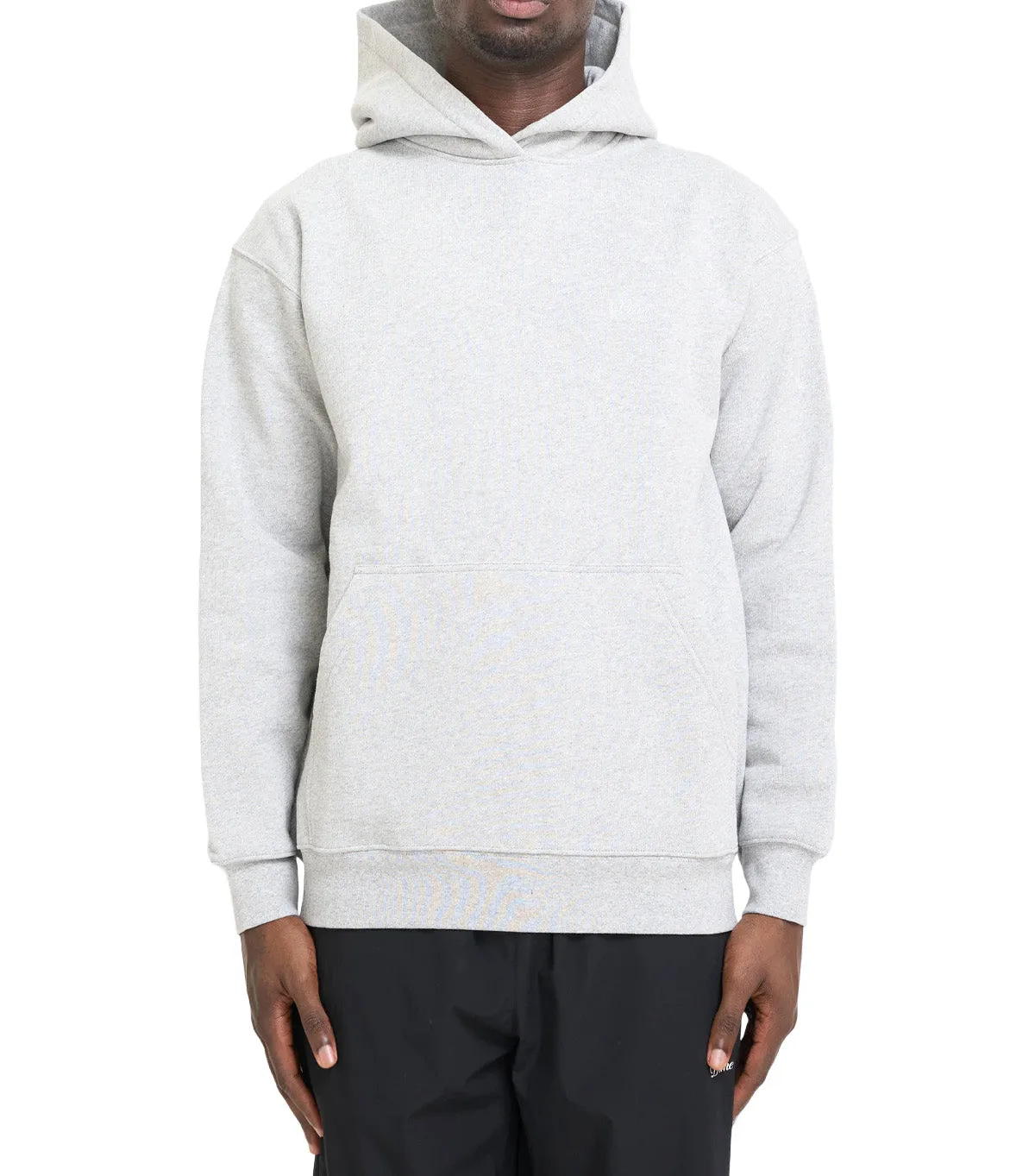 Reuse Mode Gentle Glow Dime Cursive Small Logo Hoodie Heather Grey