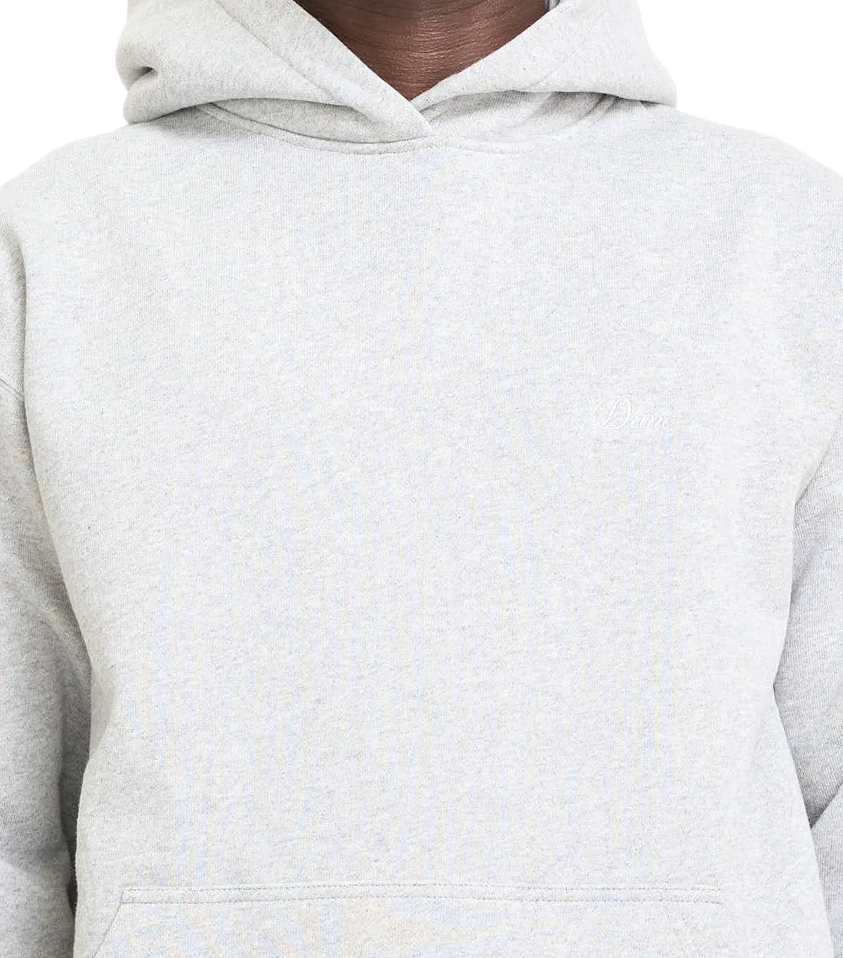 Fable Core Thick Fiber Dime Cursive Small Logo Hoodie Heather Grey