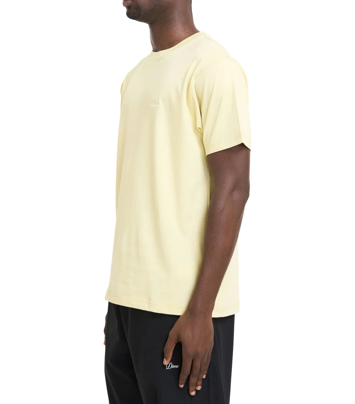SustainableBlend Dime Cursive Small Logo T-Shirt Cream