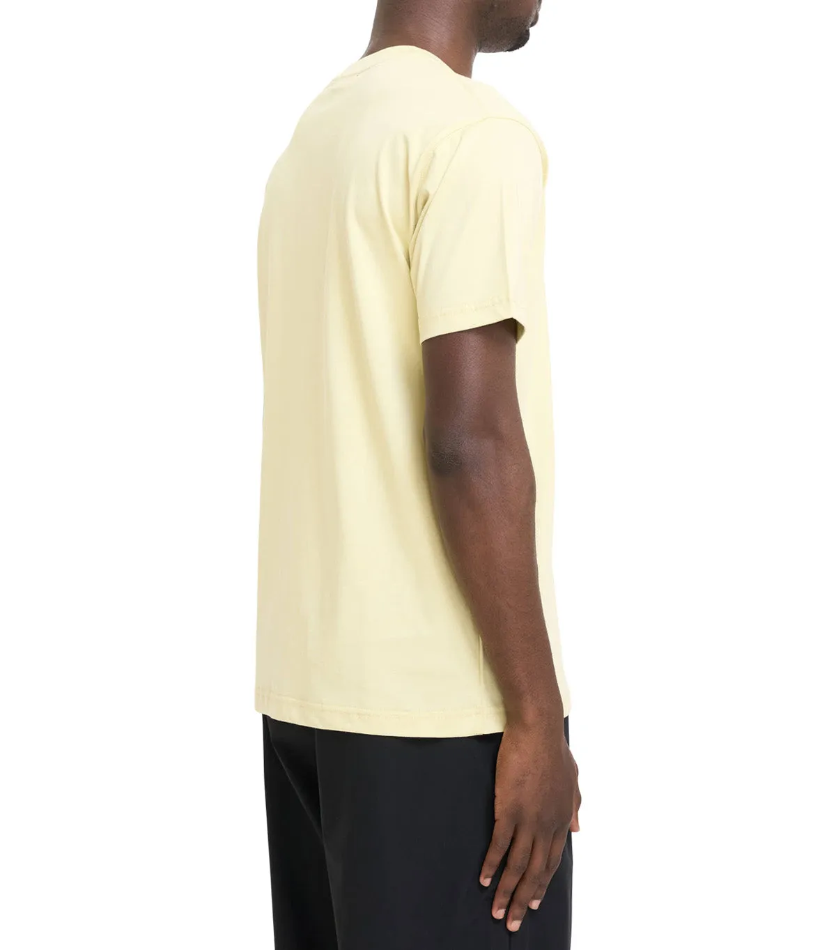 QuickRelease Fasteners ReinforcedHems Dime Cursive Small Logo T-Shirt Cream
