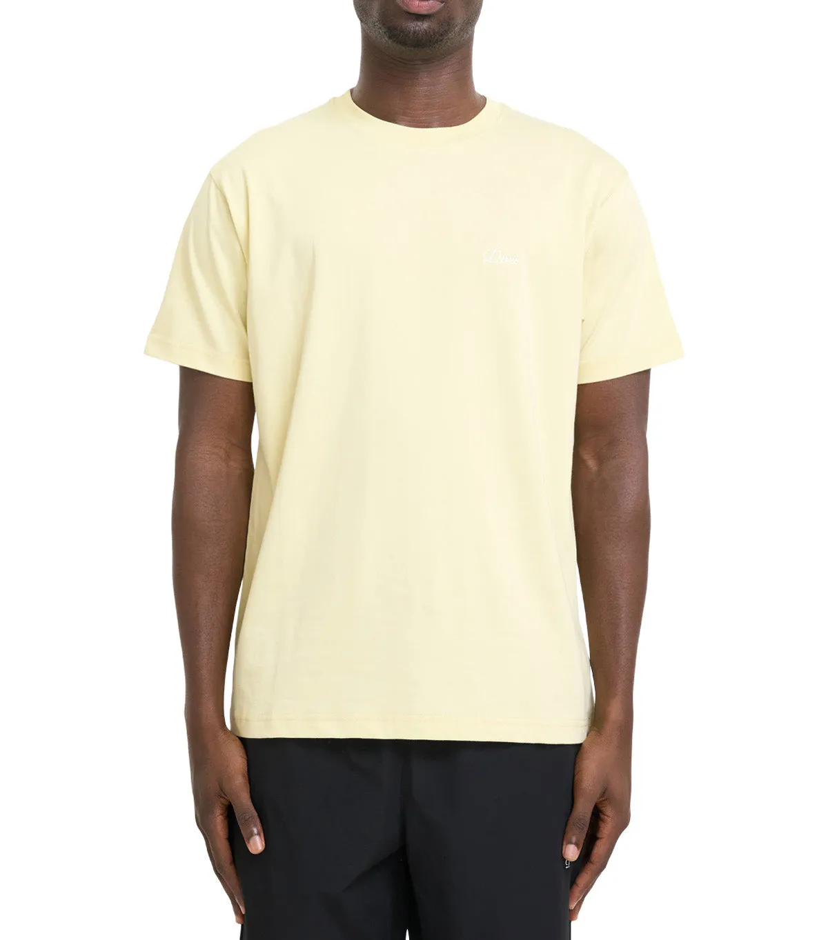 UltraSoftFinish Dime Cursive Small Logo T-Shirt Cream
