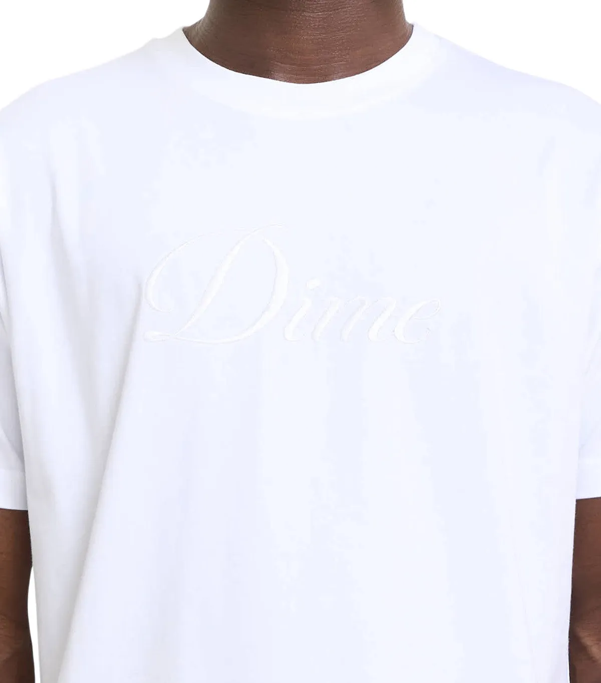 Dime Cursive T-Shirt White Global Edge