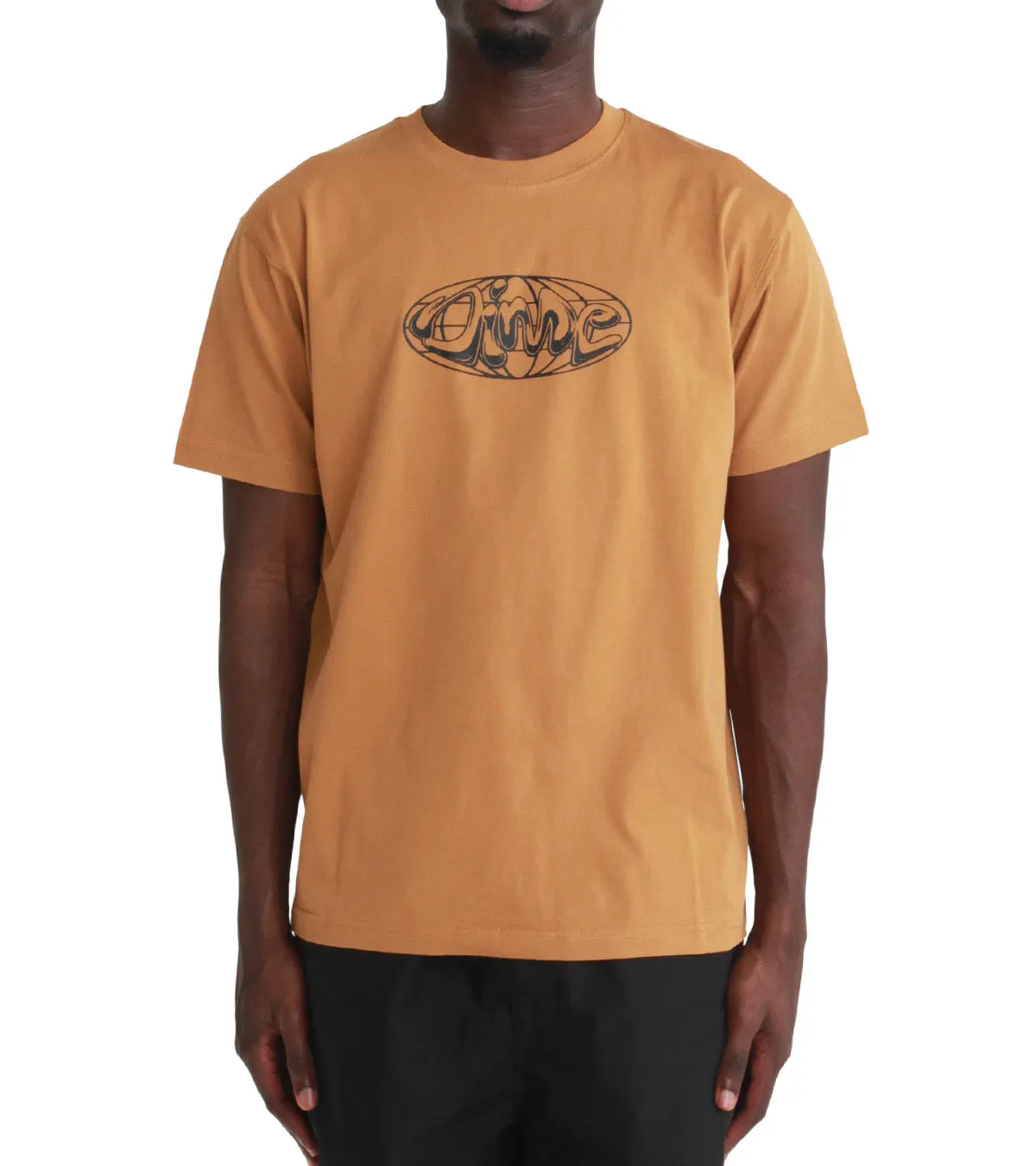 Dime Globe T-Shirt Coffee Recycled Fit Serene Ease