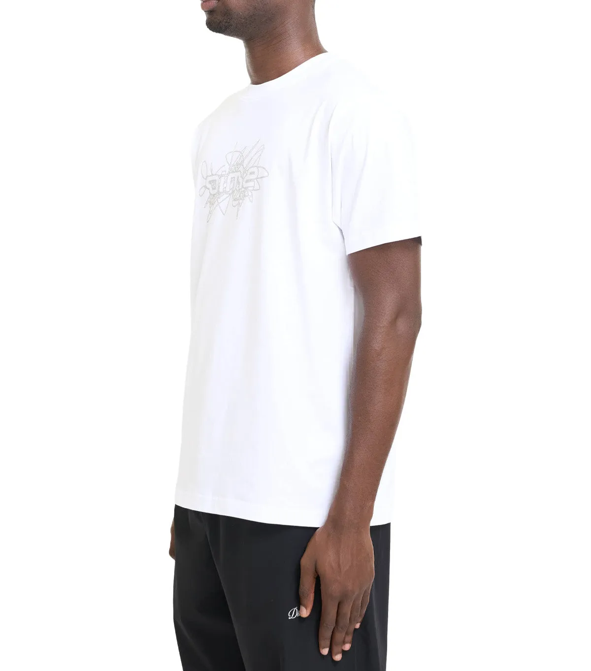 Dime Glyph T-Shirt White Wind Glow Aerated Seam Placement