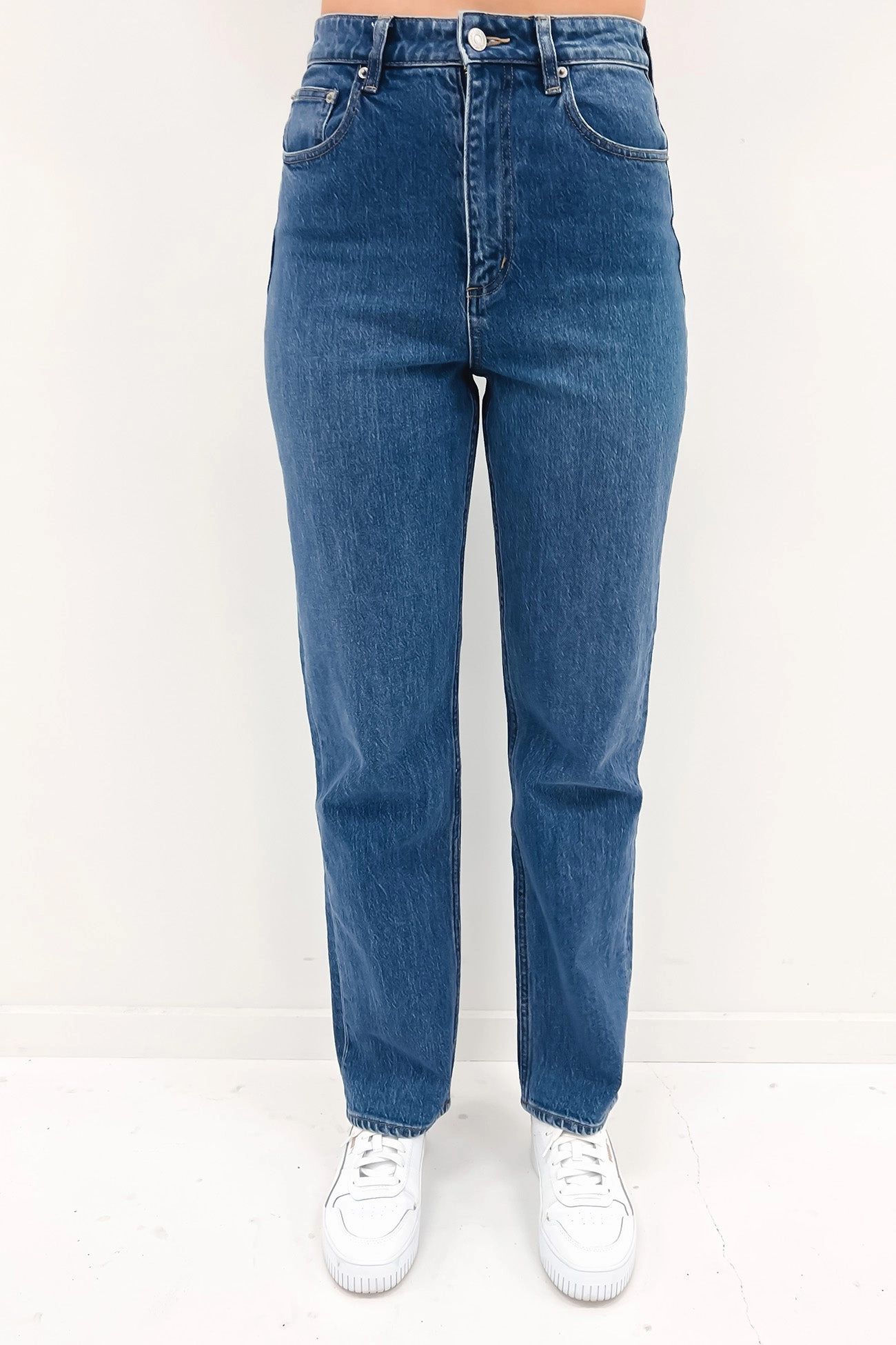 Vintage Lover Smooth Bold Neutral Cut High Straight 80 Jean Zenon Blue
