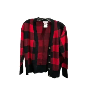 Sweater Cardigan By Tommy Bahama In Black & Red, Size: Xs Ultraviolet Protection Fabric Lightweight Weave