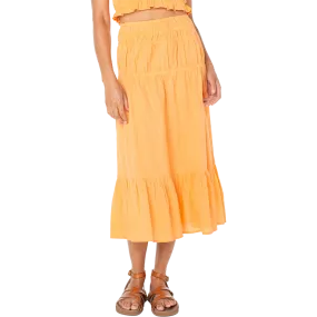 Women's Malia Solid Skirt Pure Linen Blend OdorResistantFabric