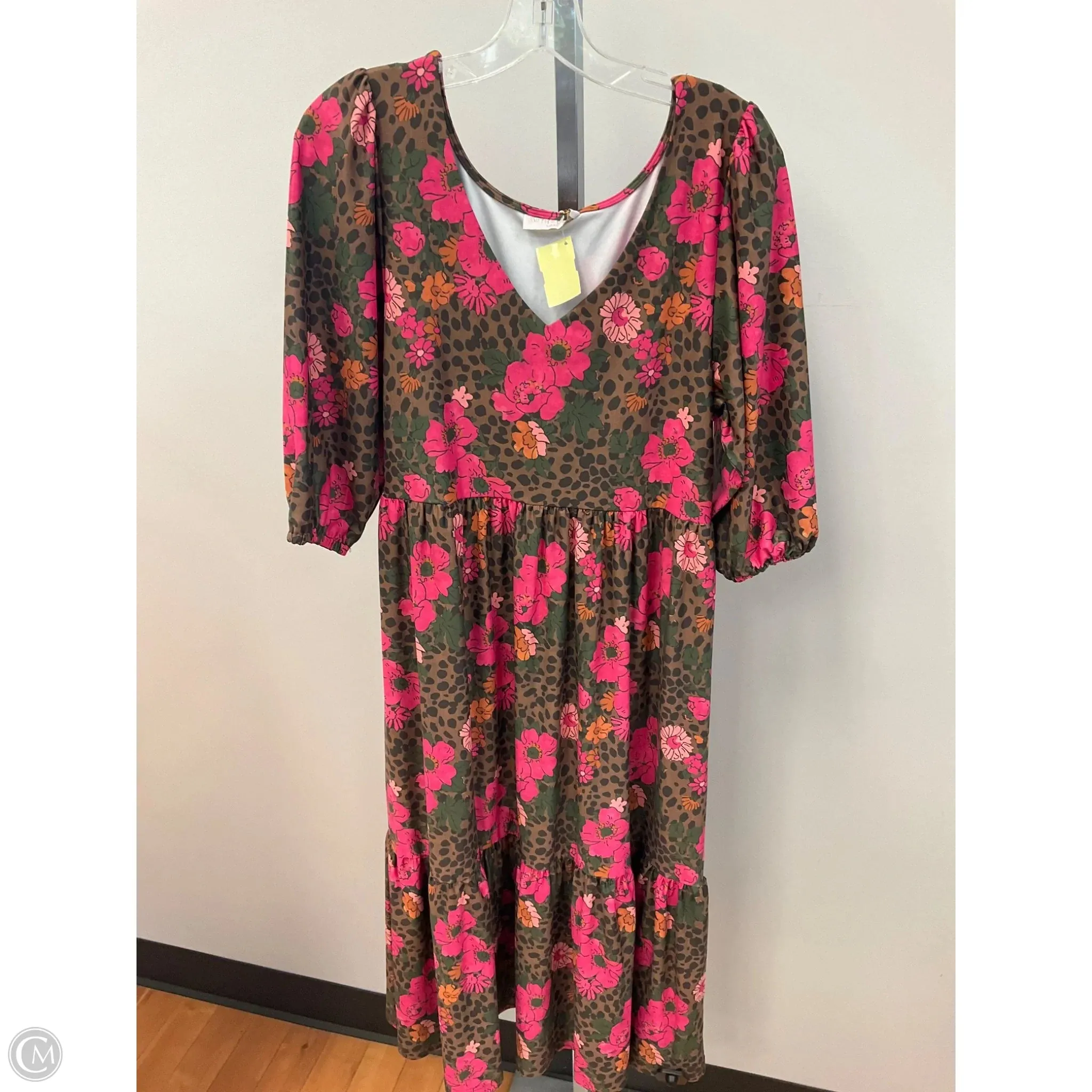 Non-Pilling Dress Casual Maxi By Cmc In Floral Print, Size: S